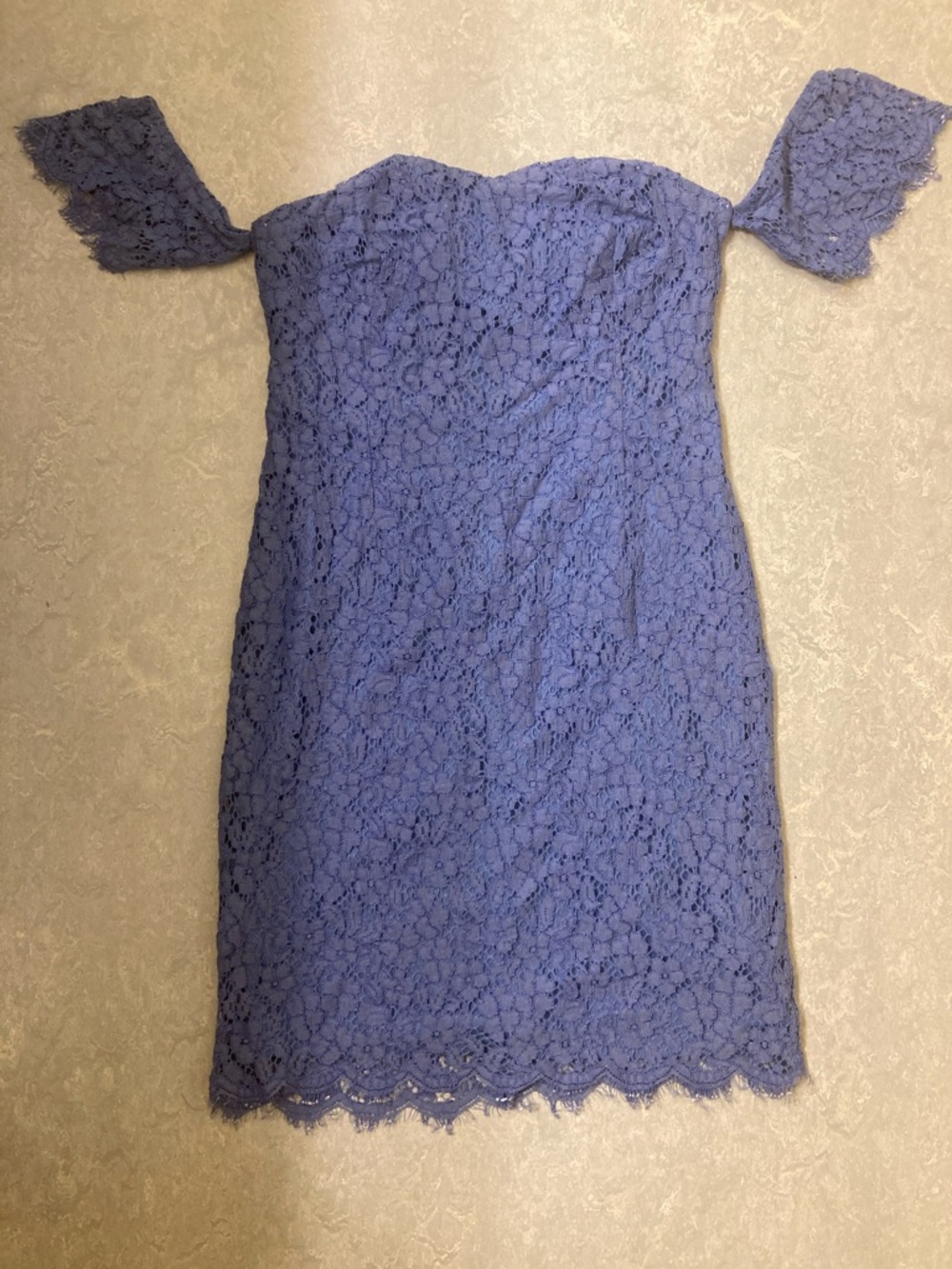 Forever 21 Strapless Bodycon Lace Midi Dress in Periwinkle